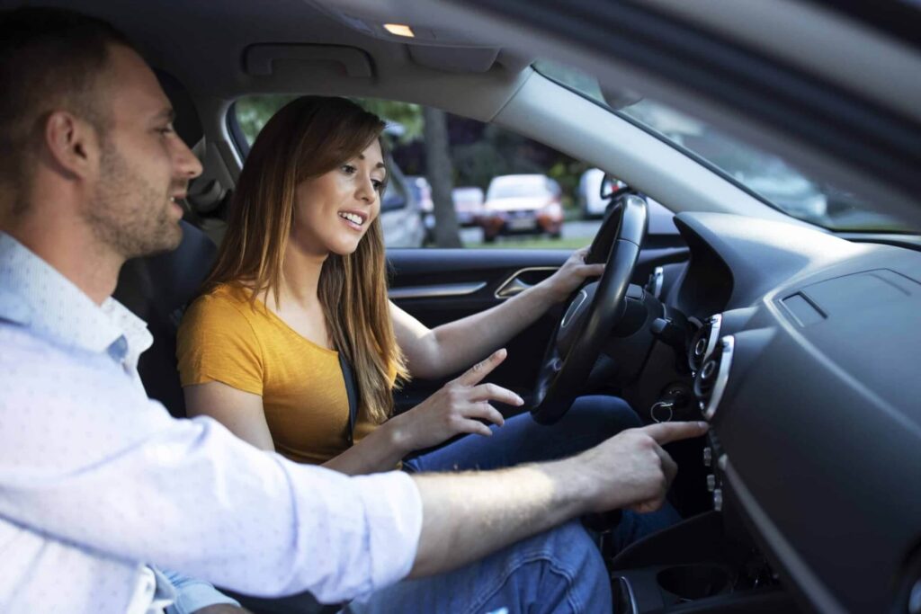 Tips parents supervising teen driver Massachusetts CMSC instructor teaching student vehicle controls driving lesson